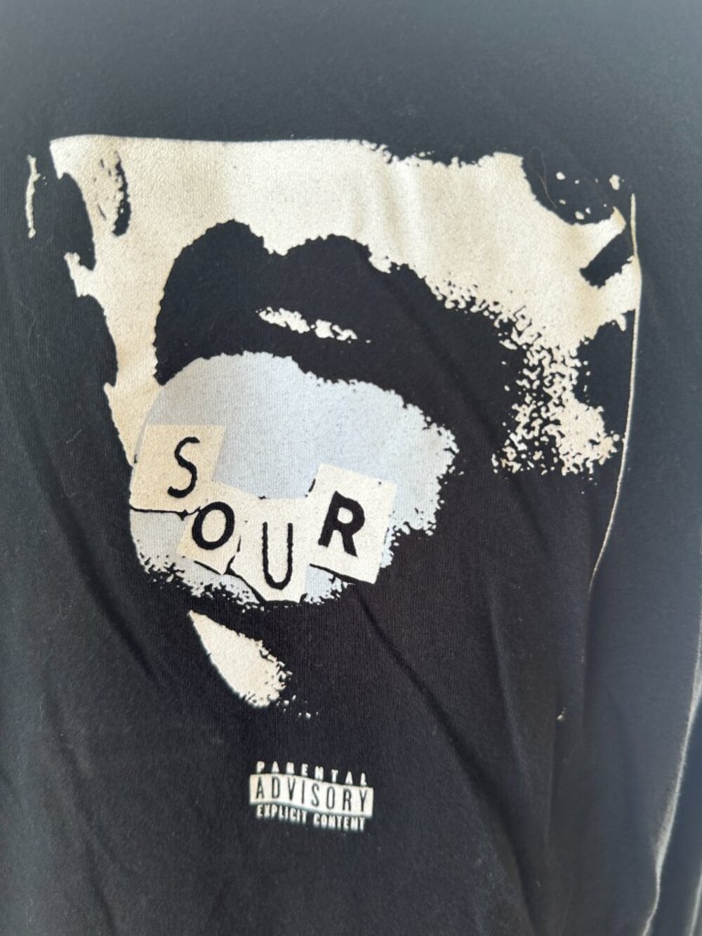 Olivia Rodrigo Sour Tongue Drivers License Men's Long Sleeve Shirt Medium Organi